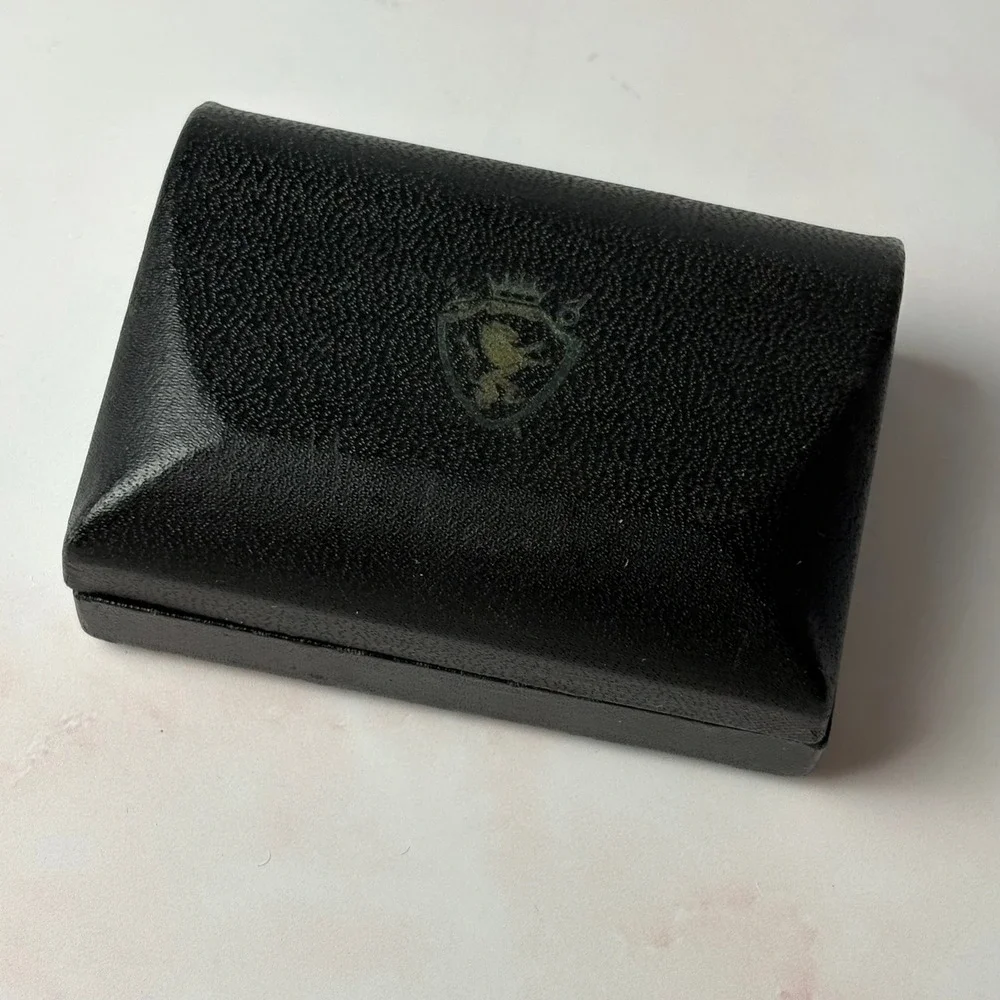 Vintage SWANK Gold‎ Tone Textured Square Cufflinks and Tie Clip Set with Box